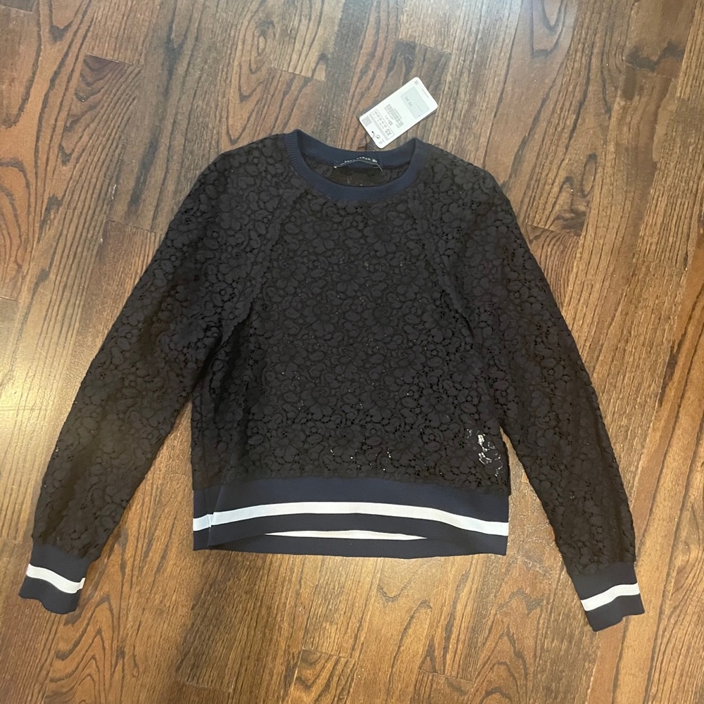 Zara Black Lace Sweatshirt